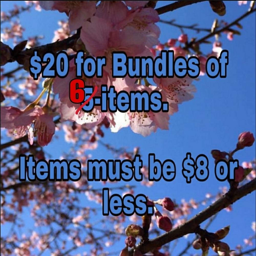 ⭐$20 for 6️⃣ item bundles. On items $8 or less⭐